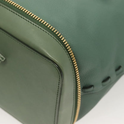 Chloe Ellen Moyen Tote Leather, GREEN, LEATHER, Tote bag
