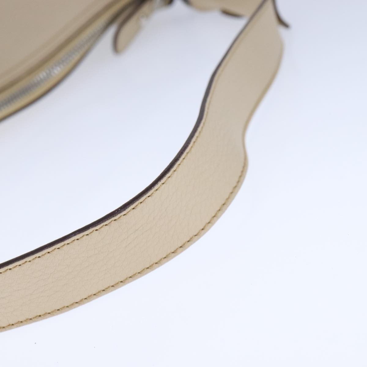 Salvatore Ferragamo Gancini Shoulder Bag Leather, BEIGE, LEATHER, Shoulder bag