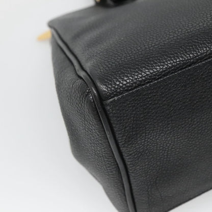 Burberry Vintage Handbag Leather, BLACK, LEATHER, Handbag