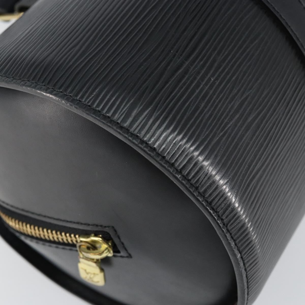 Louis Vuitton Soufflot Handbag Epi Leather, BLACK, LEATHER, Handbag
