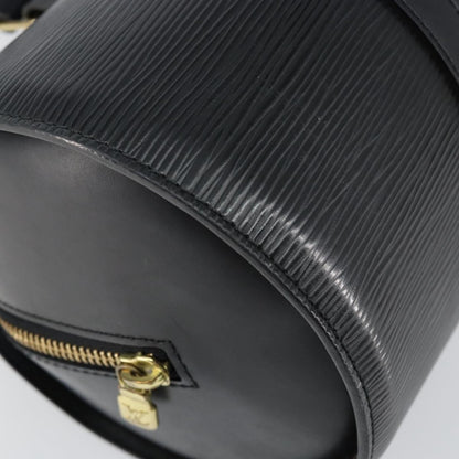 Louis Vuitton Soufflot Handbag Epi Leather, BLACK, LEATHER, Handbag
