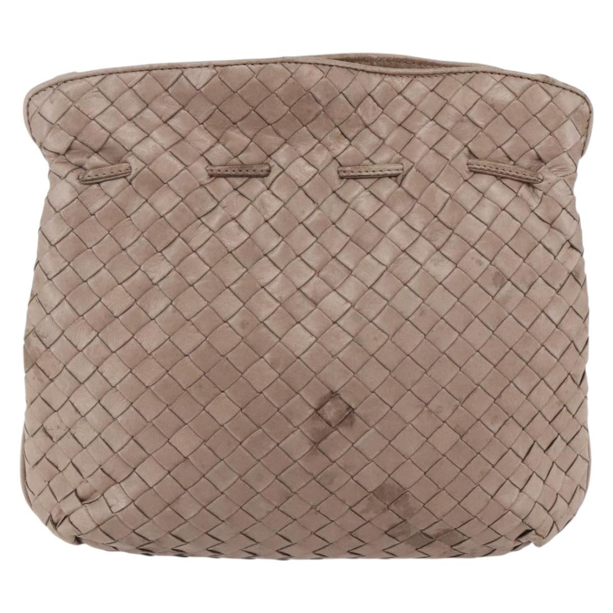 Bottega Veneta Intrecciato Shoulder bag Leather, BEIGE, LEATHER, Shoulder bag