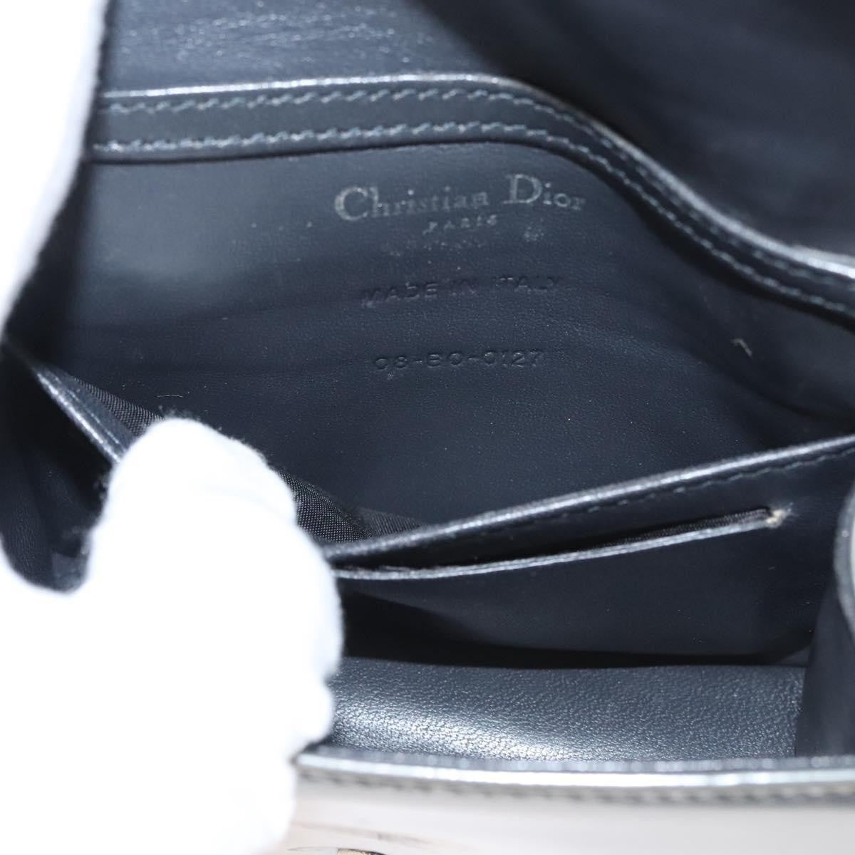 Christian Dior Diorama Wallet on Chain Enamel, SILVER, PATENT_LEATHER, Shoulder bag