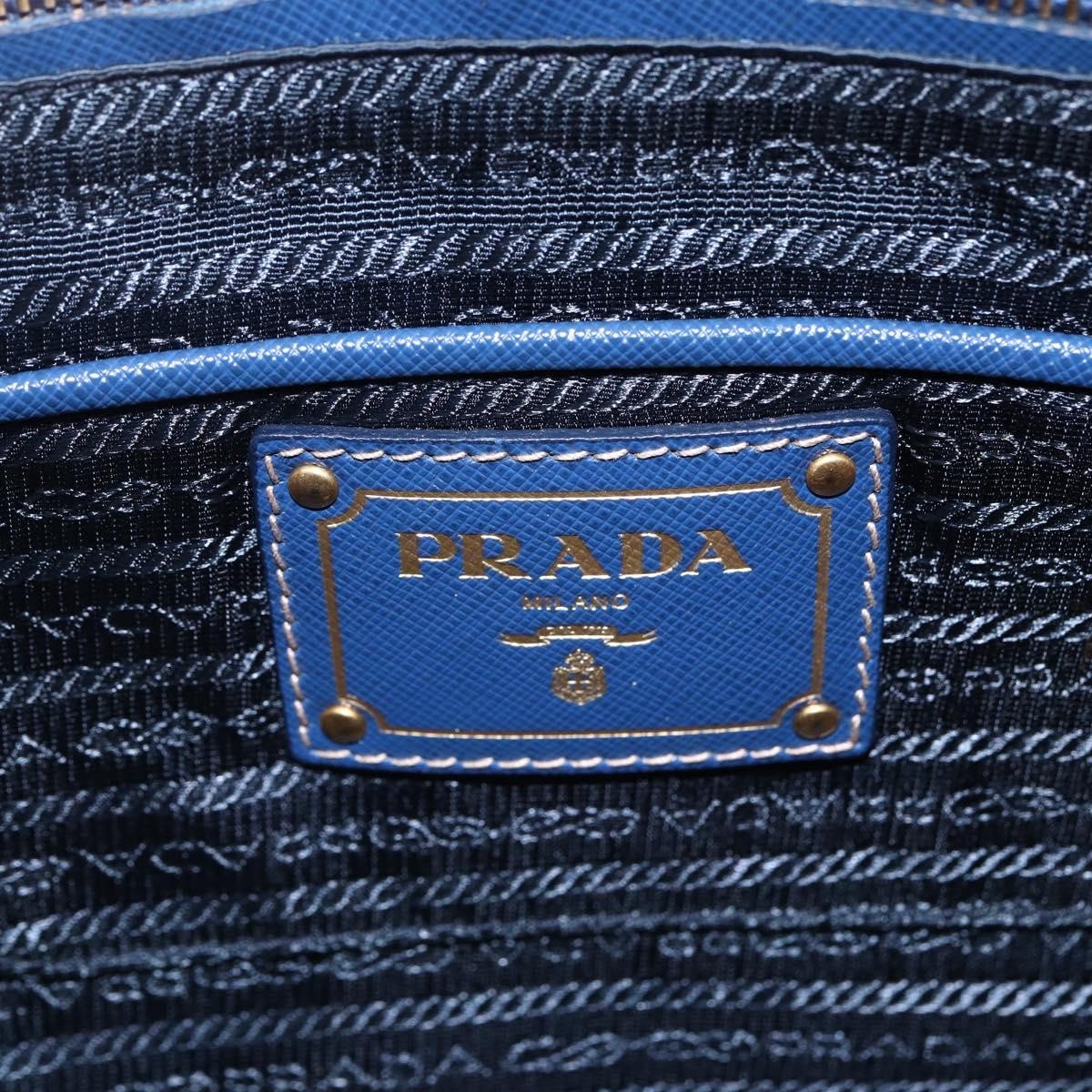 Prada Vintage Handbag Leather, BLUE, LEATHER, Handbag