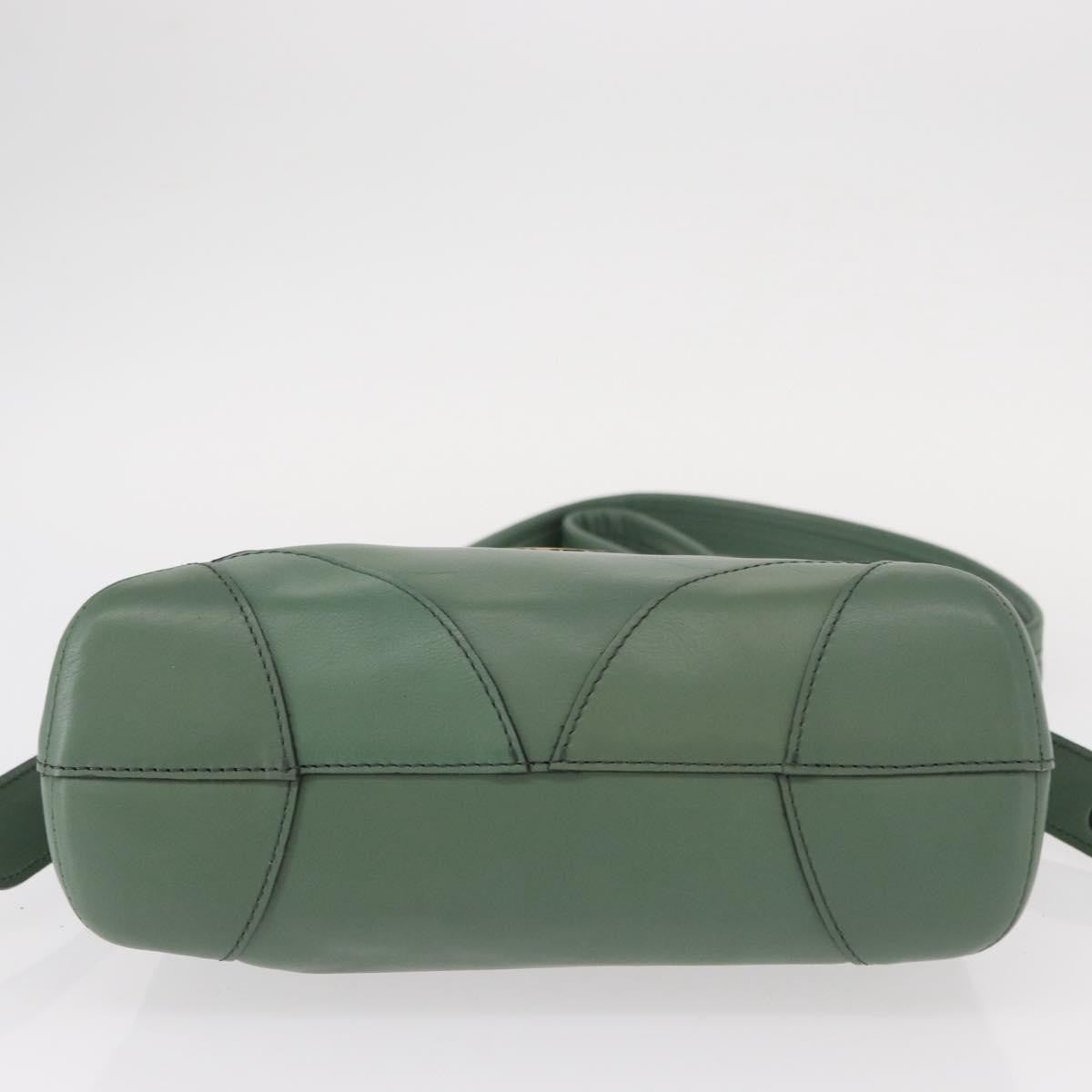 Chloe Vintage Flap shoulder bag Leather, GREEN, LEATHER, Shoulder bag