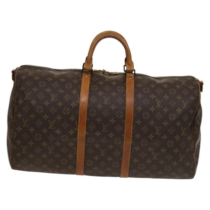 Louis Vuitton Keepall Bandouliere Bag Monogram Canvas, BROWN, CANVAS, Travel bag