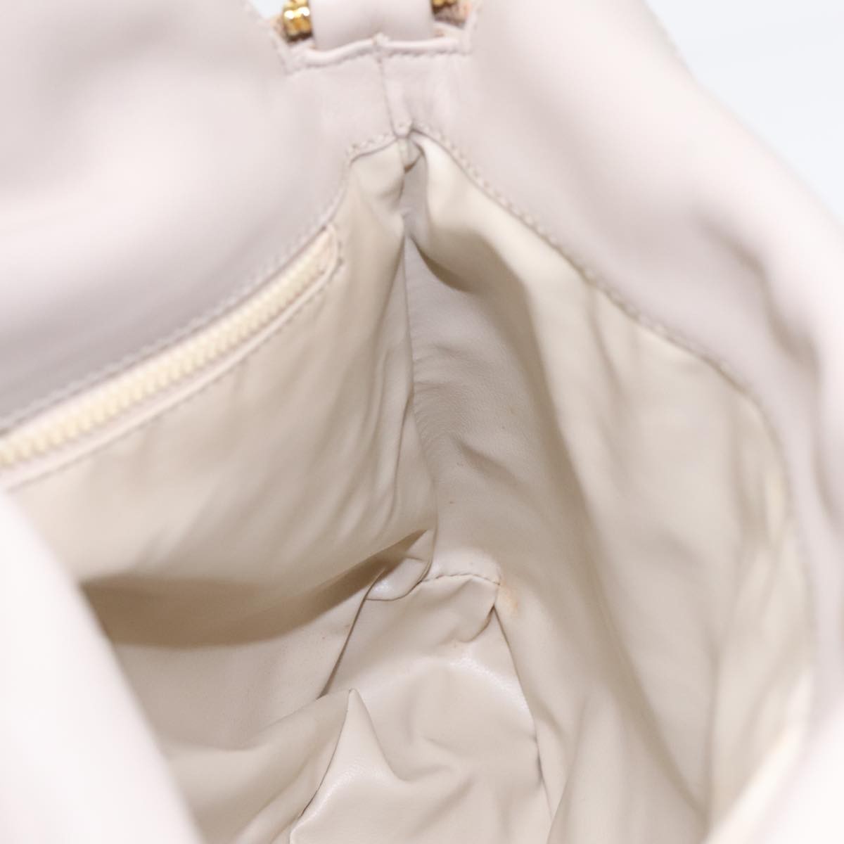 Celine Vintage Shoulder Bag Leather, Beige, Leather, Shoulder Bag
