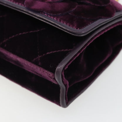 Chanel Wallet on Chain Quilted Velvet, Purple, Velvet, Handbag