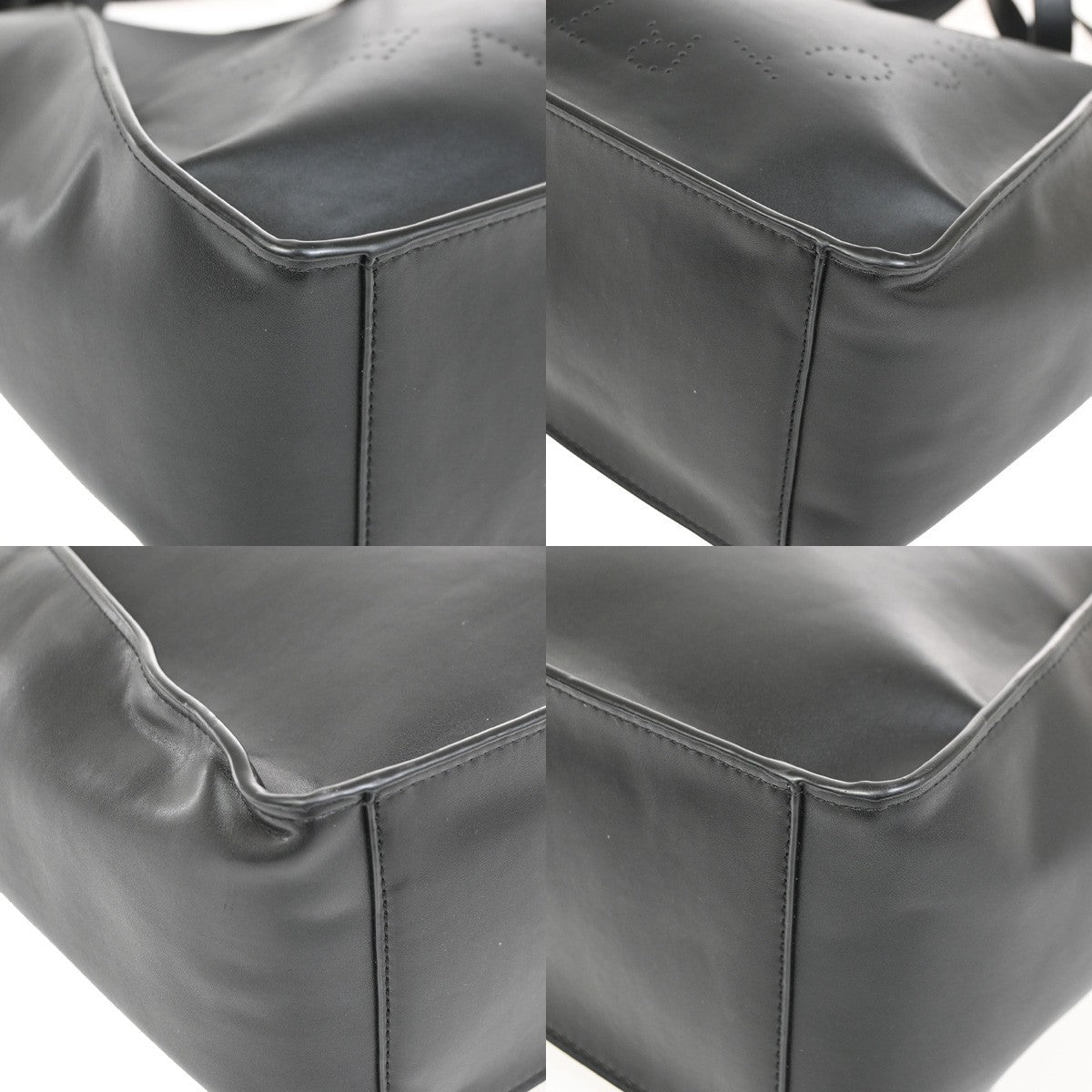 Stella McCartney Alter Tote Perforated Faux Leather, BLACK, FAUX_FUR, Tote bag