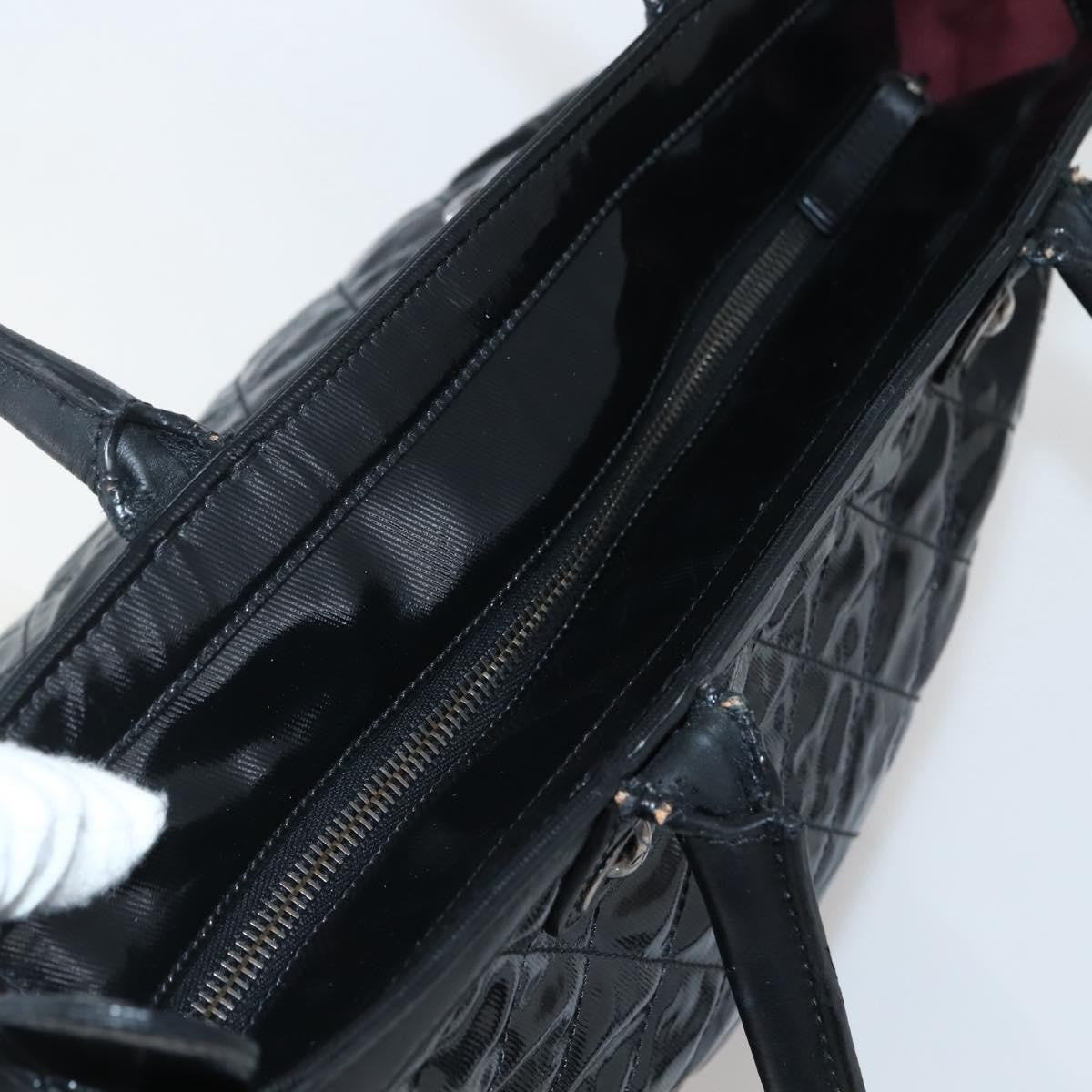 Chanel CC Charm Zip Tote Quilted Coated Canvas, BLACK, CANVAS, Tote bag