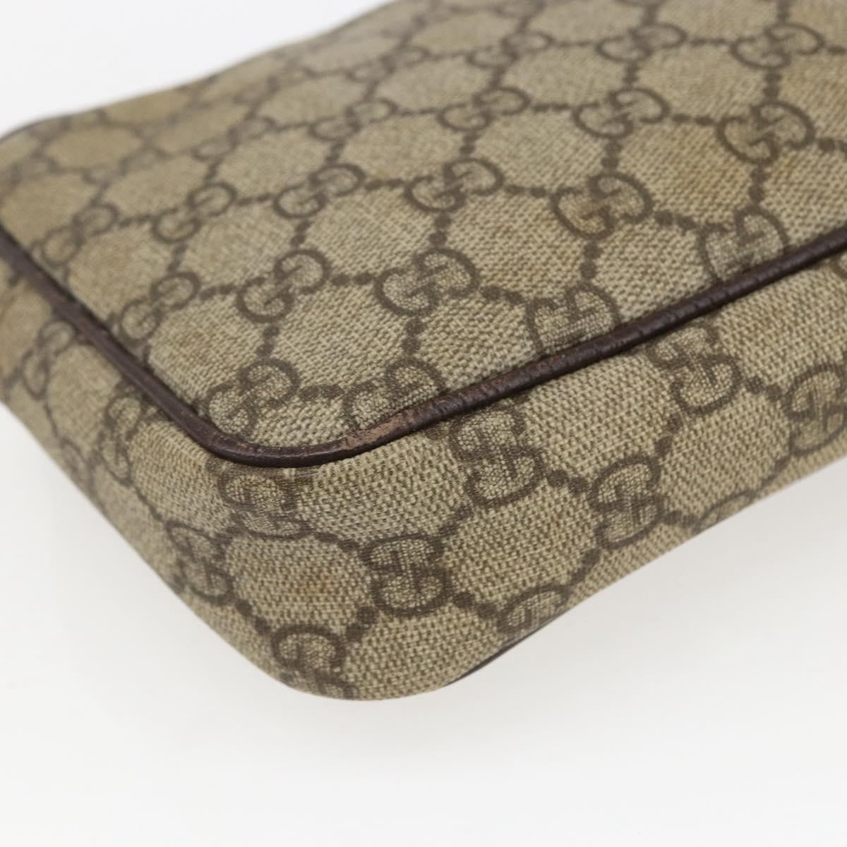 Gucci Wristlet Clutch GG Coated Canvas, BEIGE, CANVAS, Clutche & pouche