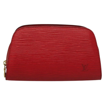 Louis Vuitton Dauphine Pochette Epi Leather, RED, LEATHER, Clutche & pouche
