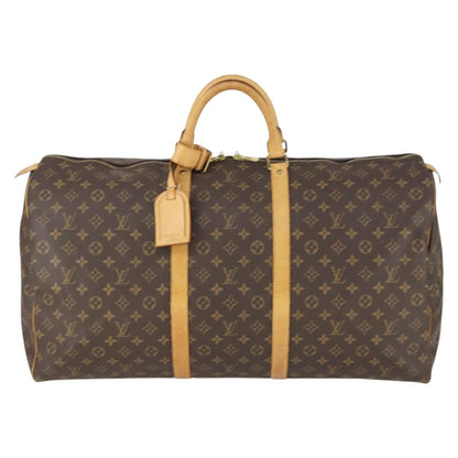 Louis Vuitton Keepall Bag Monogram Canvas, BROWN, CANVAS, Travel bag
