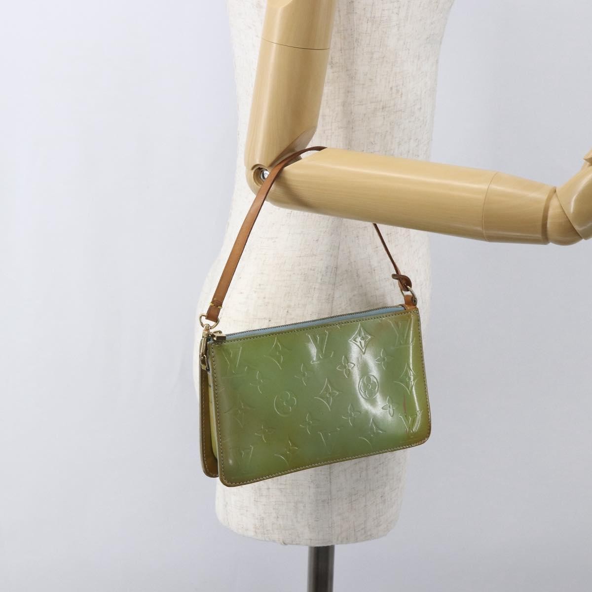 Louis Vuitton Lexington Pochette Monogram Vernis, GREEN, PATENT_LEATHER, Clutche & pouche