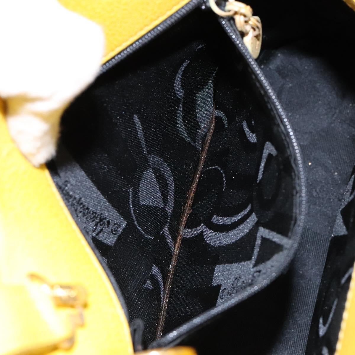 Salvatore Ferragamo Wanda Top Handle Shoulder Bag Leather, YELLOW, LEATHER, Handbag