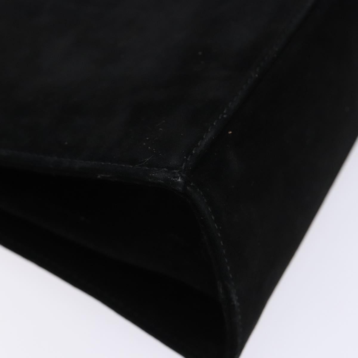 Salvatore Ferragamo Convertible Top Handle Bag Leather, BLACK, SUEDE, Handbag