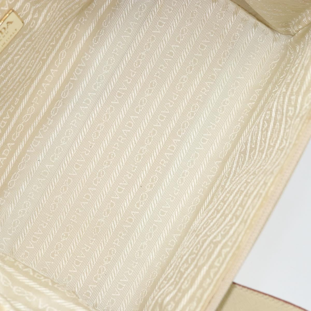 Prada Vintage Handbag Leather, BEIGE, LEATHER, Handbag