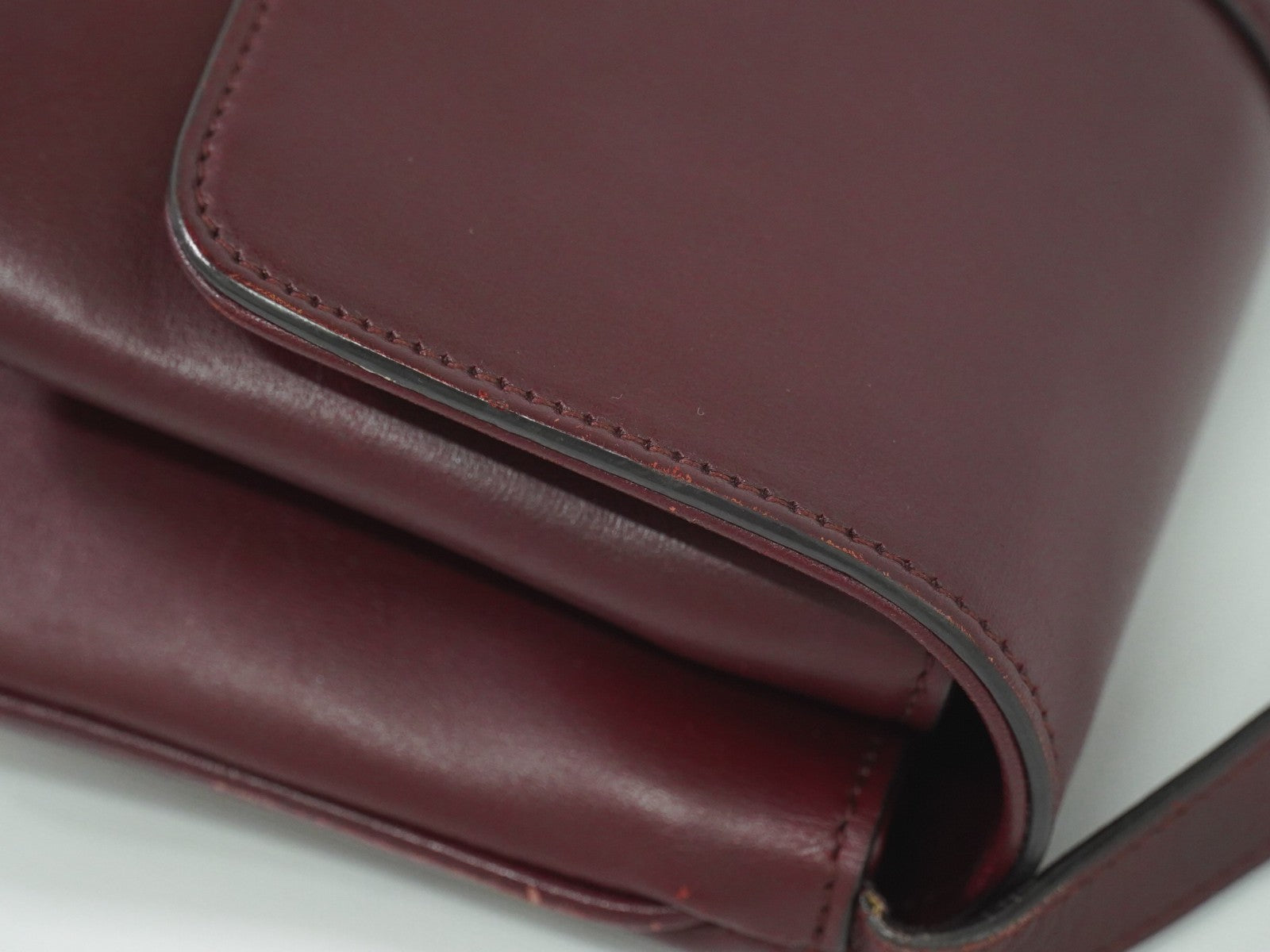 Gucci Arli Shoulder Bag Leather, BURGUNDY, LEATHER, Shoulder bag