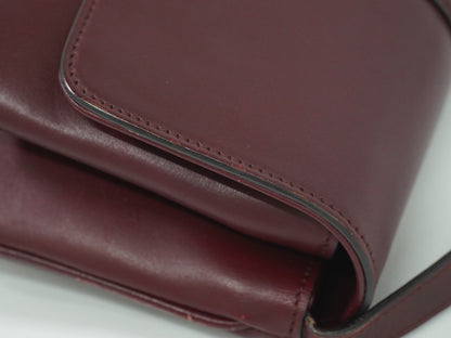 Gucci Arli Shoulder Bag Leather, BURGUNDY, LEATHER, Shoulder bag