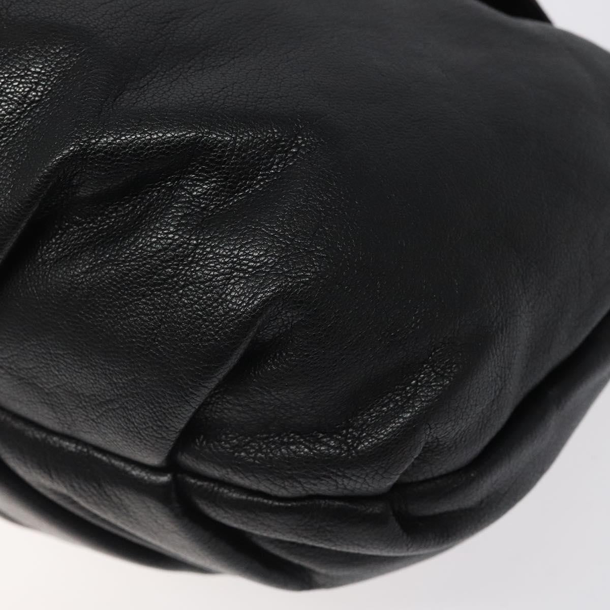 Salvatore Ferragamo Gancini handbag Leather, BLACK, LEATHER, Handbag