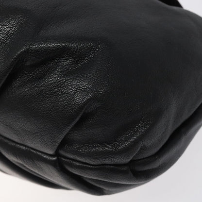 Salvatore Ferragamo Gancini handbag Leather, BLACK, LEATHER, Handbag