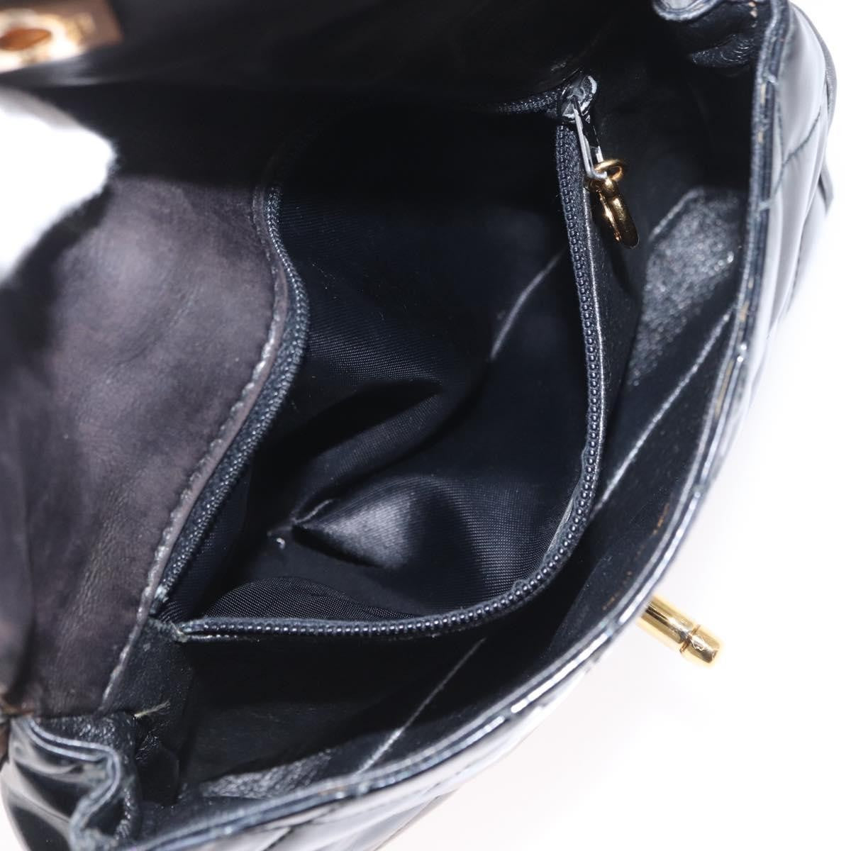 Chanel Vintage CC Flap Waist Bag Patent Leather, BLACK, PATENT_LEATHER, Clutche & pouche