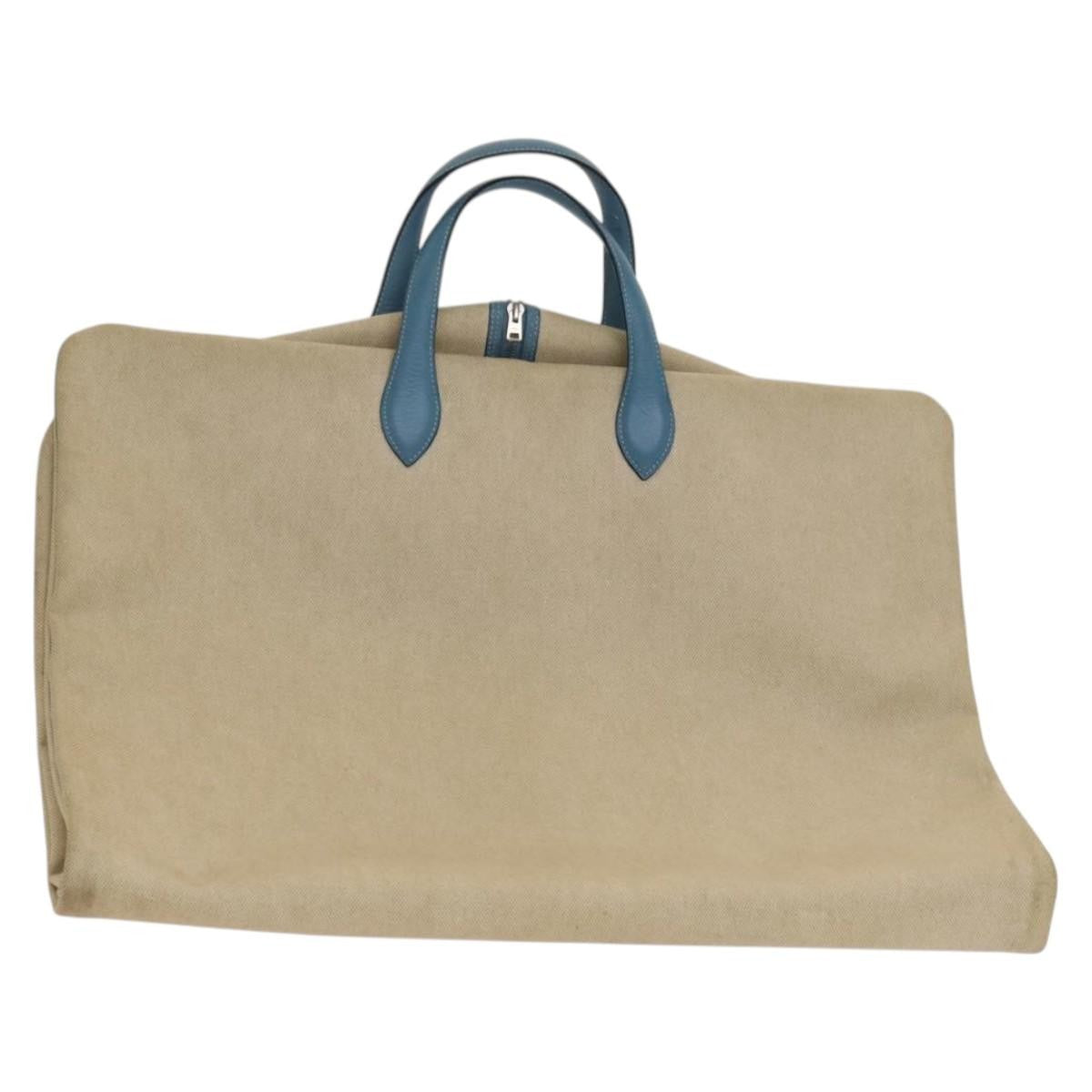 Hermes Garment Cover Toile, BEIGE, CANVAS, Tote bag