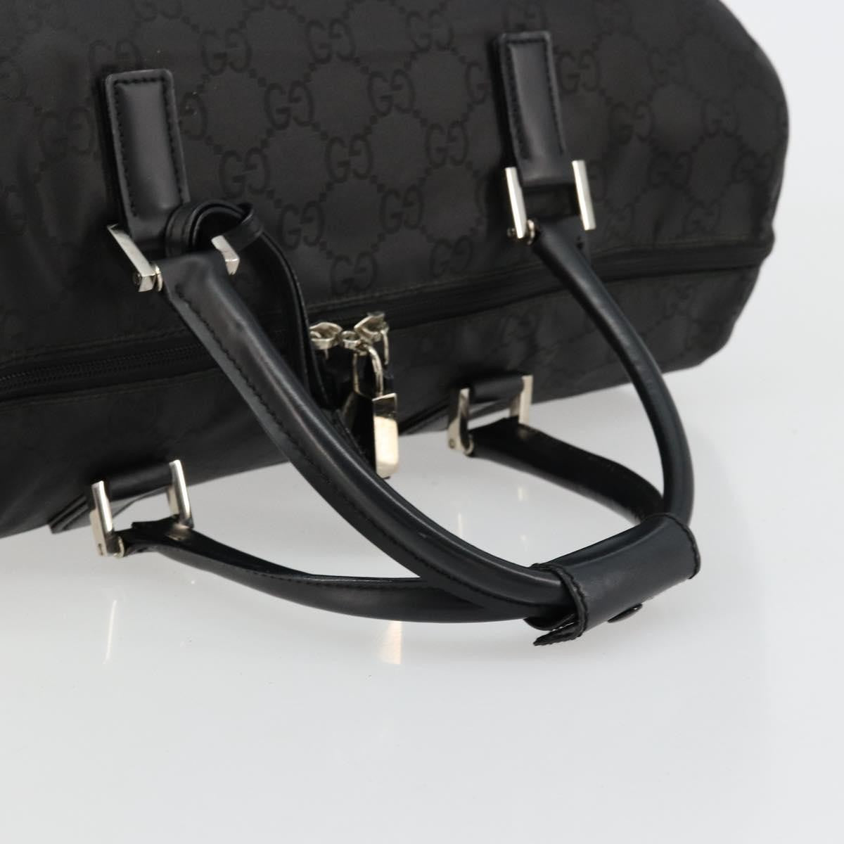 Gucci Duffle Bag Jumbo GG Embossed Leather, Black, PVC, Handbag