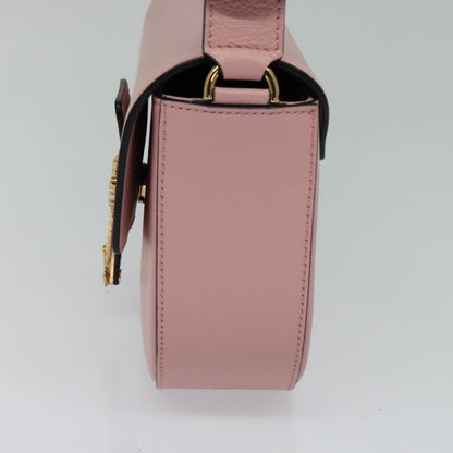 Versace Virtus Flap Messenger Bag Leather, PINK, LEATHER, Shoulder bag