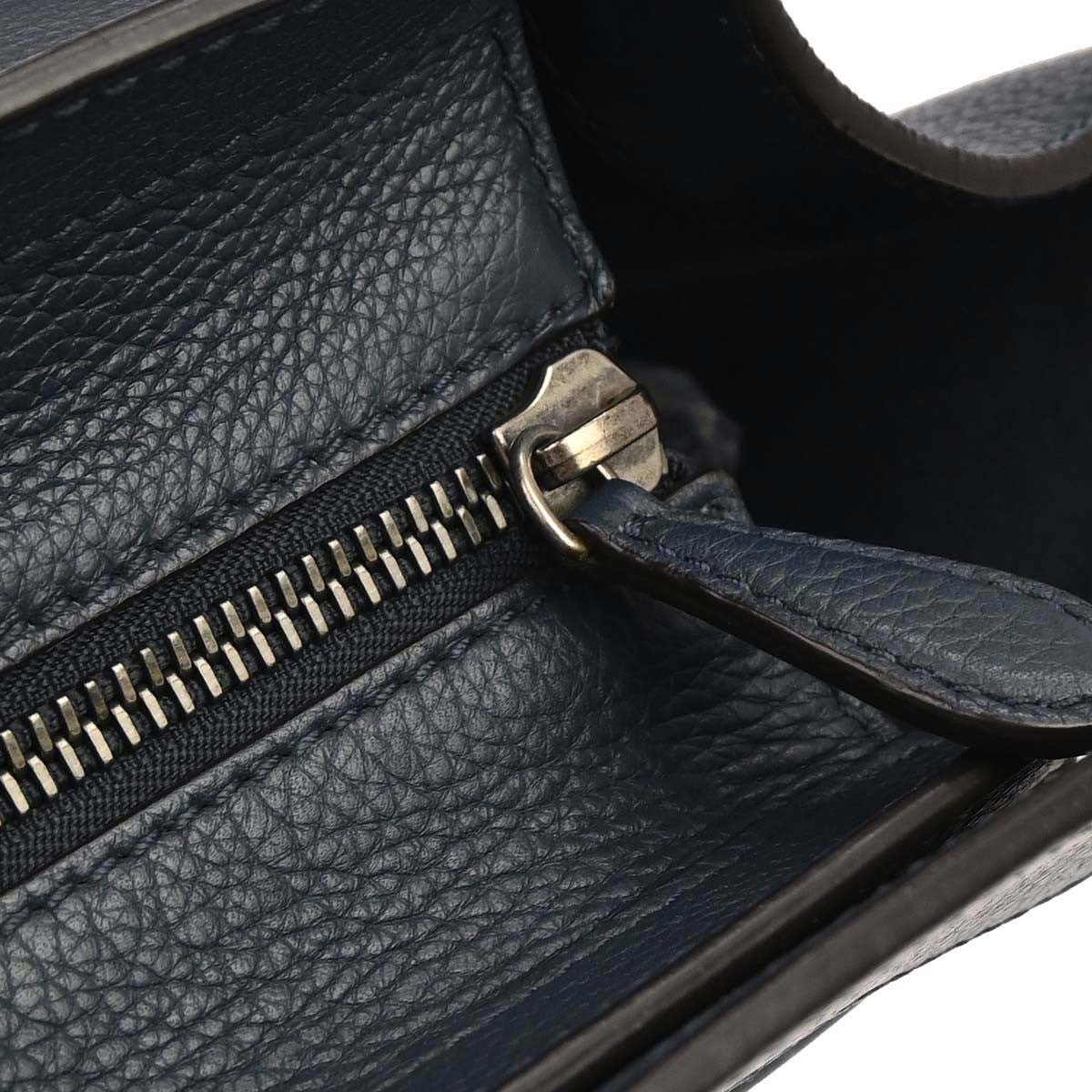 Celine Luggage Bag Grainy Leather, Navy, Leather, Handbag