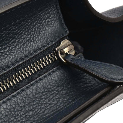 Celine Luggage Bag Grainy Leather, Navy, Leather, Handbag