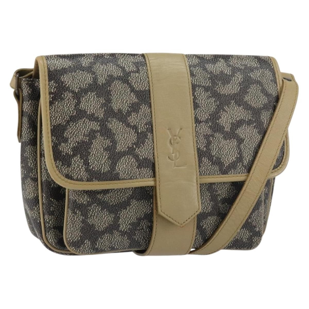 Saint Laurent Vintage Shoulder Bag PVC Leather, BEIGE, PVC, Shoulder bag