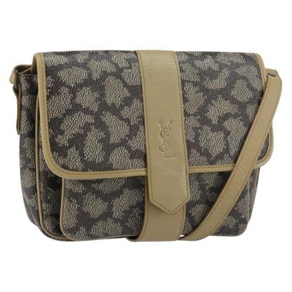 Saint Laurent Vintage Shoulder Bag PVC Leather, BEIGE, PVC, Shoulder bag