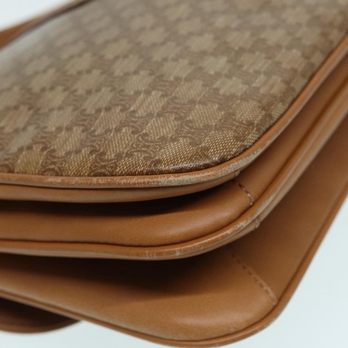 Celine Macadam Shoulder Bag PVC Leather, BEIGE, CANVAS, Shoulder bag