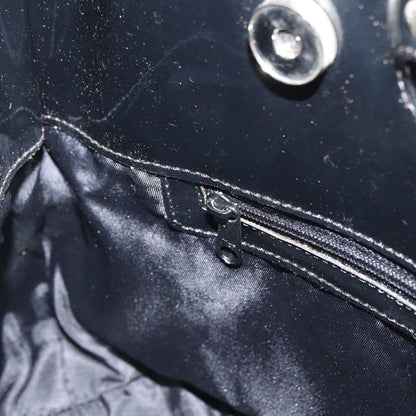 Celine Circle Logo Handbag Patent Leather, BLACK, PATENT_LEATHER, Handbag