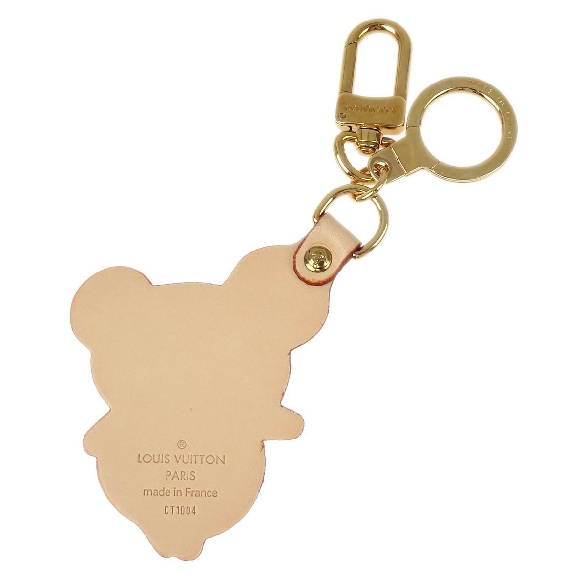 Louis Vuitton Murakami Panda Bag Charm and Keychain Vachetta Leather, BEIGE, LEATHER, Charms and Keychains