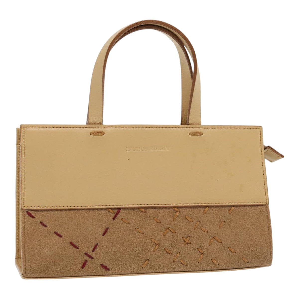 Burberry Vintage Handbag Leather, BEIGE, LEATHER, Handbag