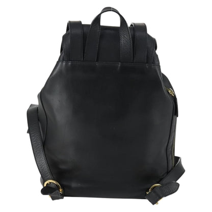 Salvatore Ferragamo Gancini Backpack Leather, BLACK, LEATHER, Backpack