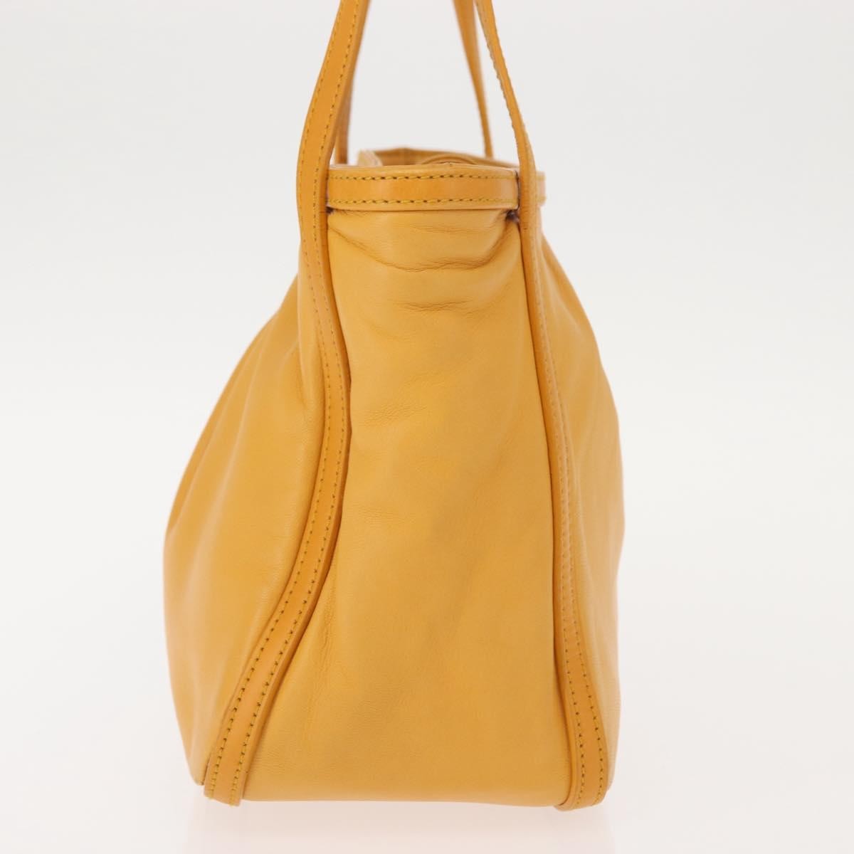 Loewe Anagram handbag Leather, YELLOW, LEATHER, Handbag