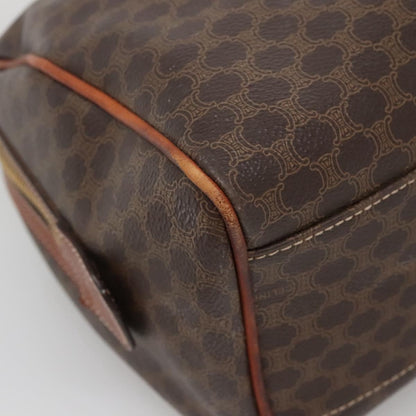 Celine Macadam Handbag Macadam with leather, BROWN, CANVAS, Handbag
