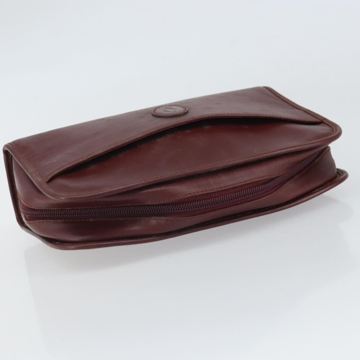 cartier Must de Cartier Clutch bag Leather, BURGUNDY, LEATHER, Clutche & pouche