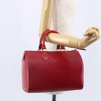 Louis Vuitton Speedy Handbag Epi Leather, RED, LEATHER, Handbag