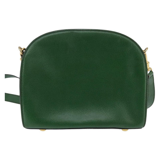 Celine Shoulder Bag Leather, GREEN, LEATHER, Shoulder bag