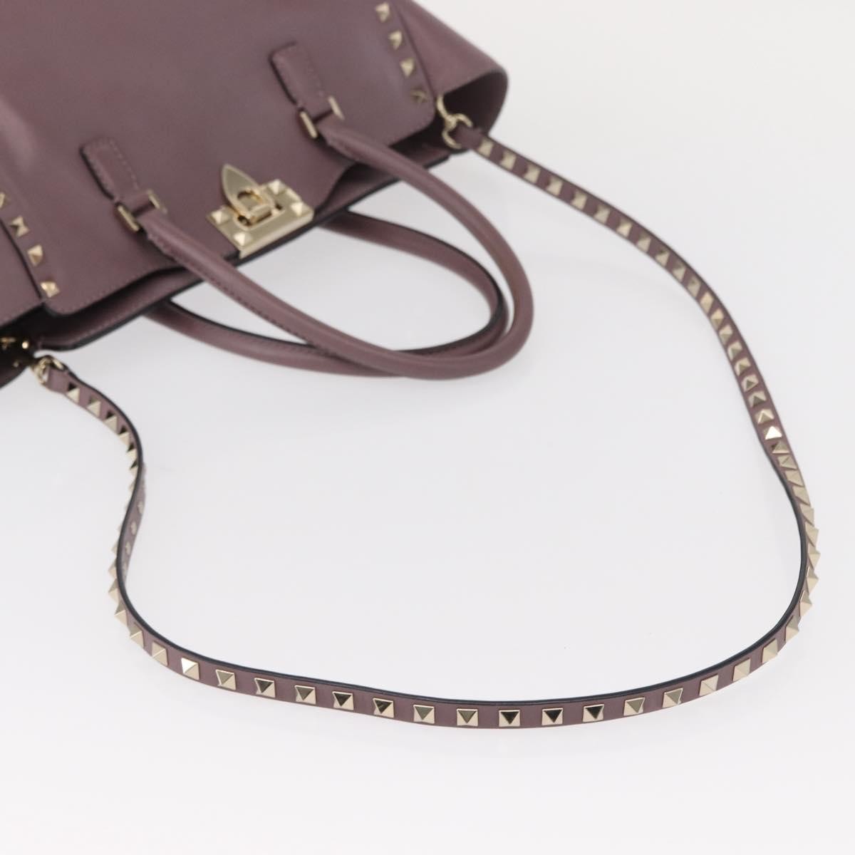 Valentino Garavani Rockstud Tote Rigid Leather, PURPLE, LEATHER, Handbag