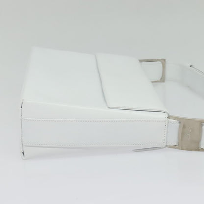 Salvatore Ferragamo Vala Shoulder Bag Leather, WHITE, LEATHER, Shoulder bag