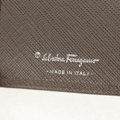 Salvatore Ferragamo Gancini Bifold Wallet Leather, GRAY, LEATHER, Wallets