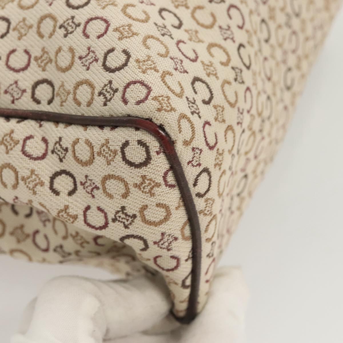 Celine Vintage Macadam Handbag Canvas, BEIGE, CANVAS, Handbag