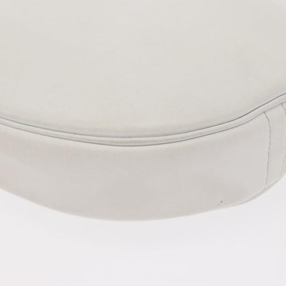 Christian Dior Vintage Zip Shoulder Bag Leather, WHITE, LEATHER, Shoulder bag