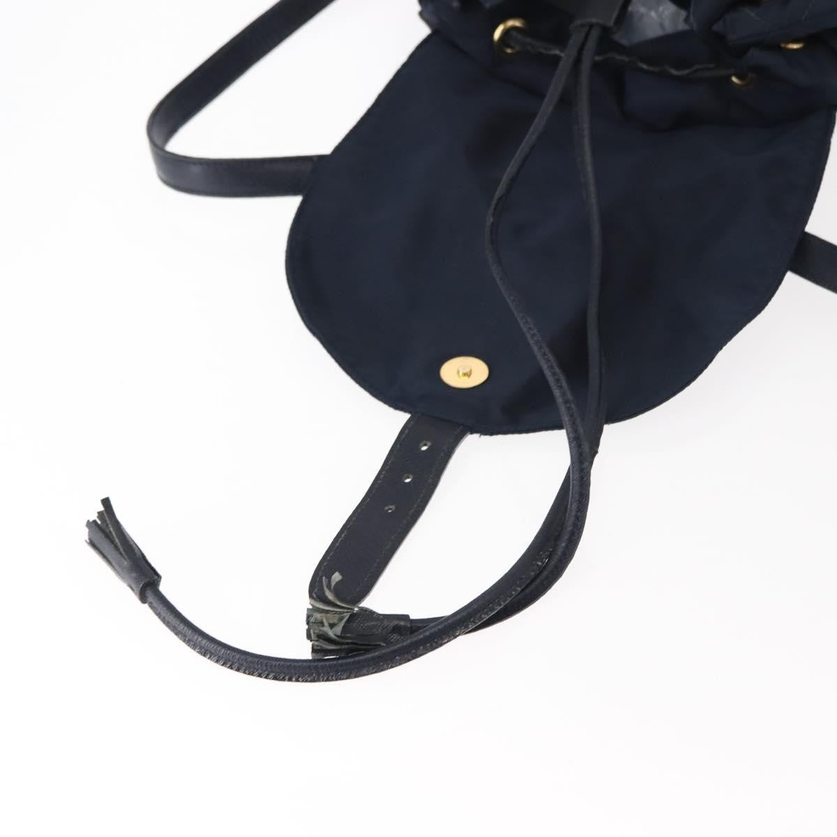 Prada Buckle Backpack Quilted Tessuto, NAVY, NYLON, Backpack