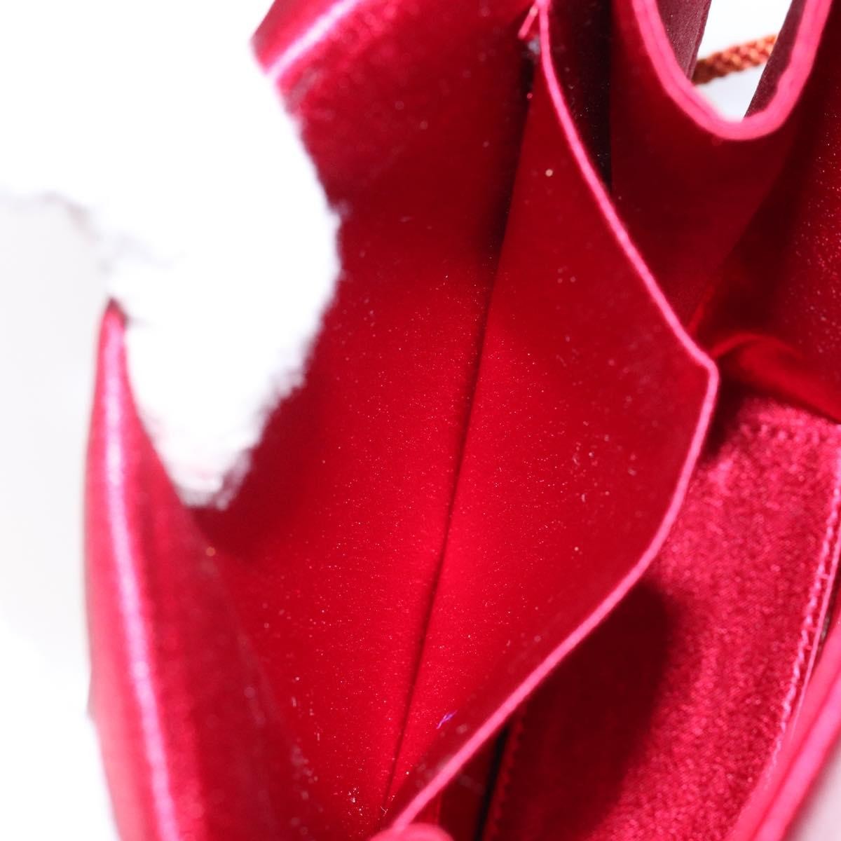 Saint Laurent Vintage Flap Crossbody Bag Silk, RED, SATIN, Clutche & pouche